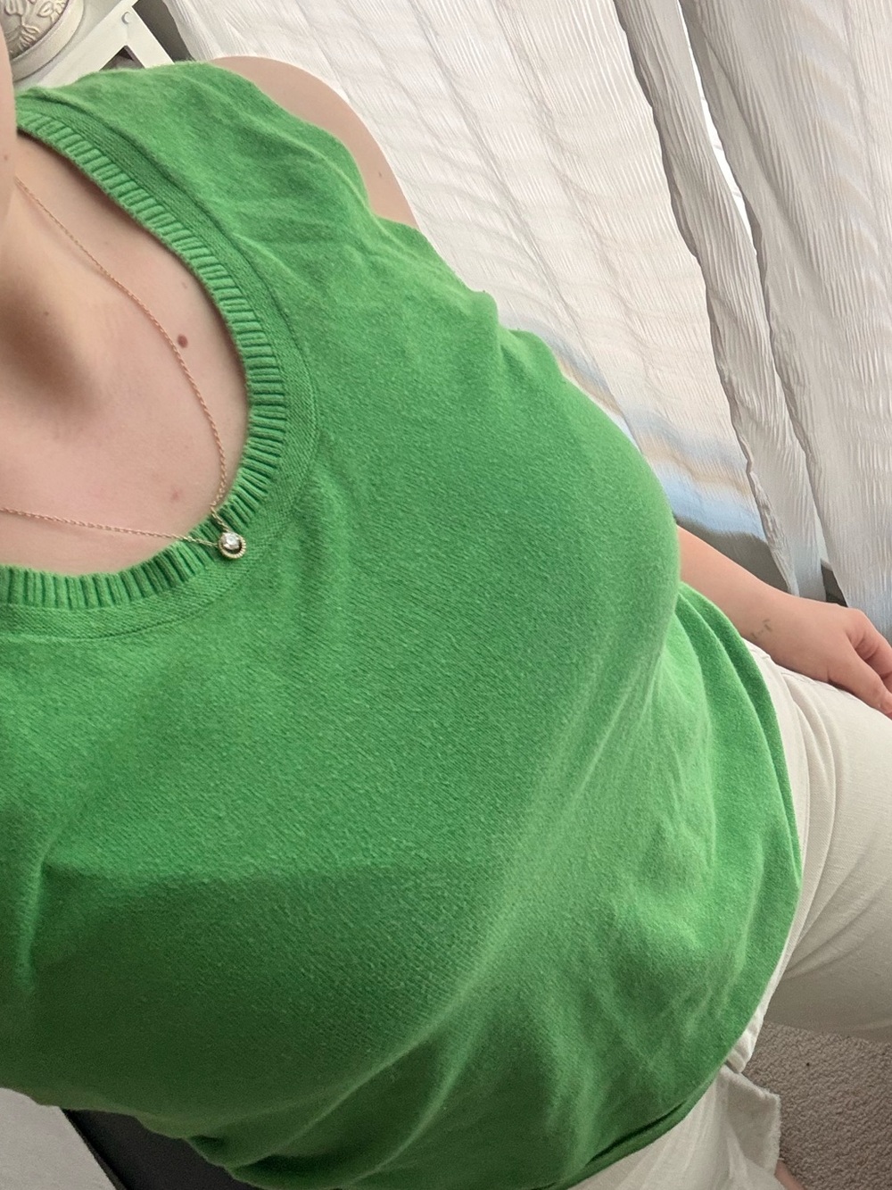 Coldwater Creek Bright Green Sleeveless Knit Tank
